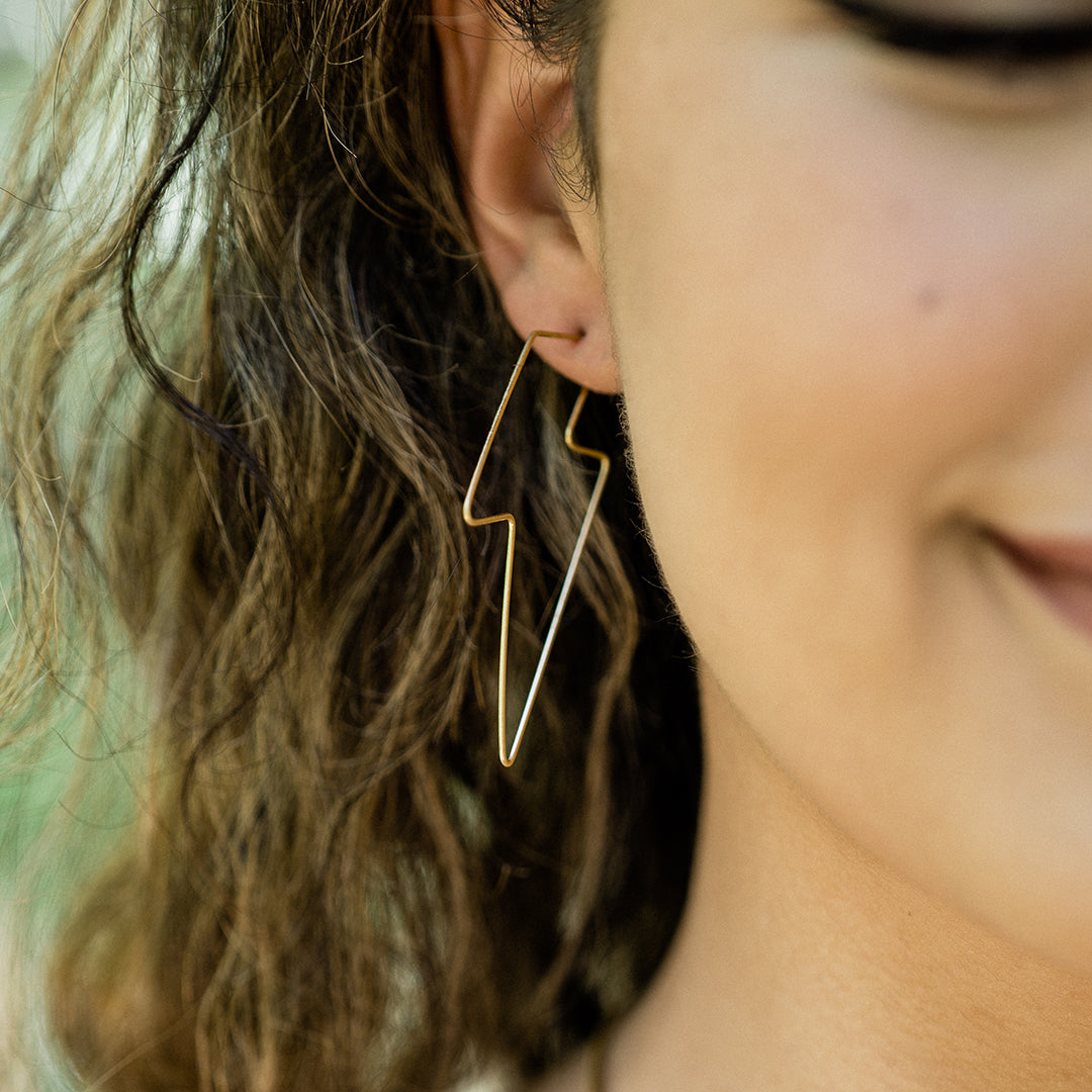 Lightning clearance hoop earrings