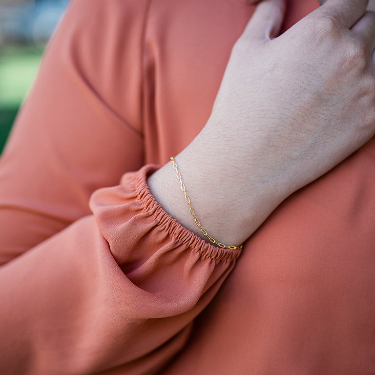 Gold Curb Chain Bracelet – Ornamental Things