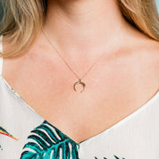 Gold Crescent Moon Necklace