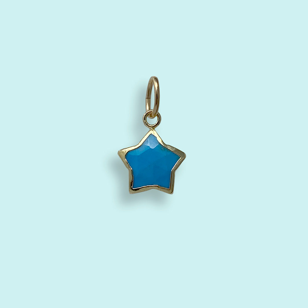 Star Stone Turquoise Charm