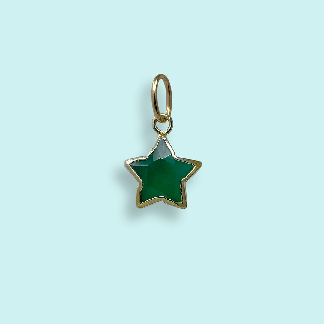 Star Stone Green Onyx Charm