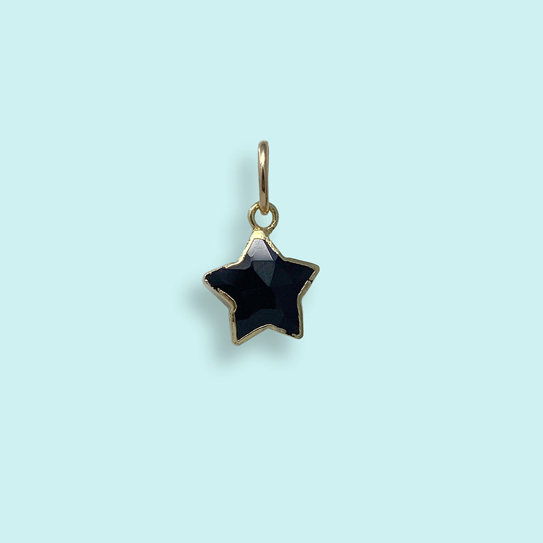 Star Stone Black Onyx Charm