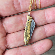 Small Gold Fish Knife Necklace