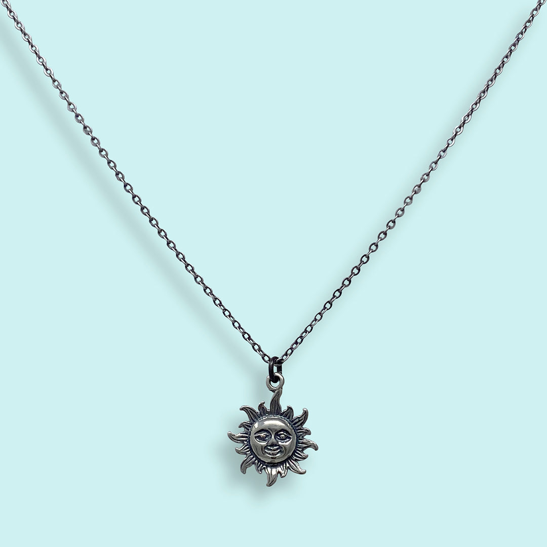 Buy Silver Sun Necklace, Thin Stainless Steel Chain, Bohemian Sun Pendant,  Boho Summer Necklace, Celestial Jewelry Online in India - Etsy