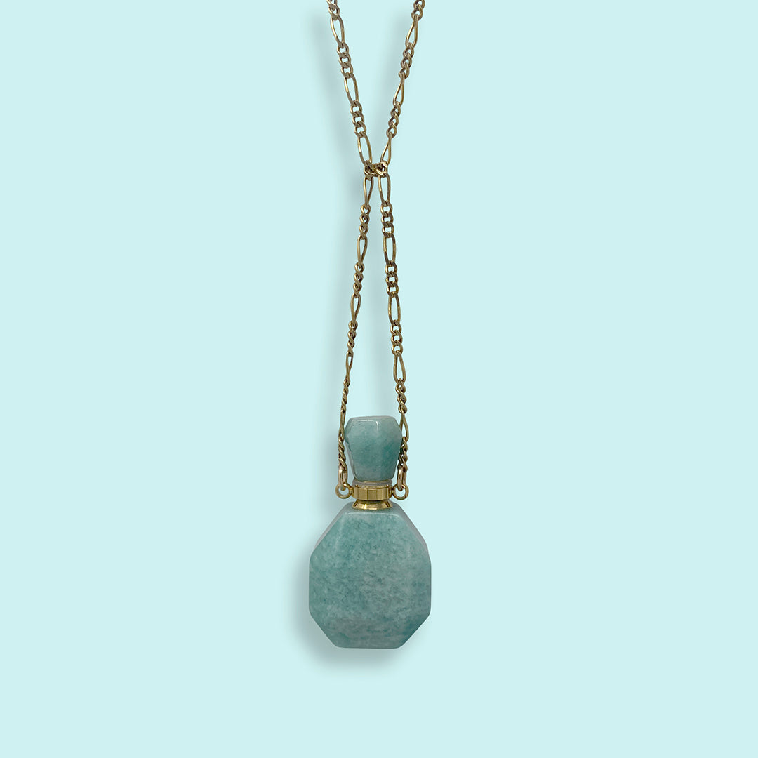 Amazonite Perfume Bottle Necklace