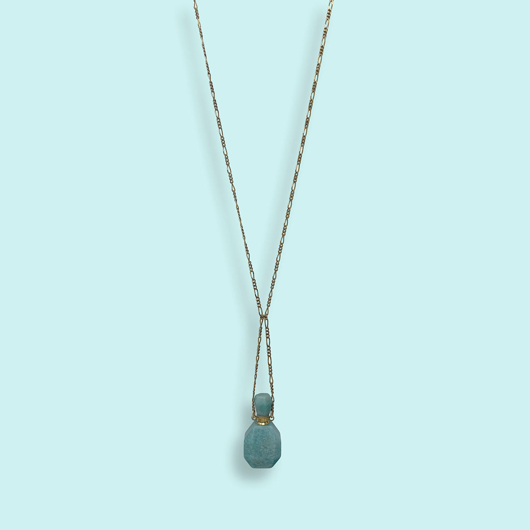 Amazonite Perfume Bottle Necklace