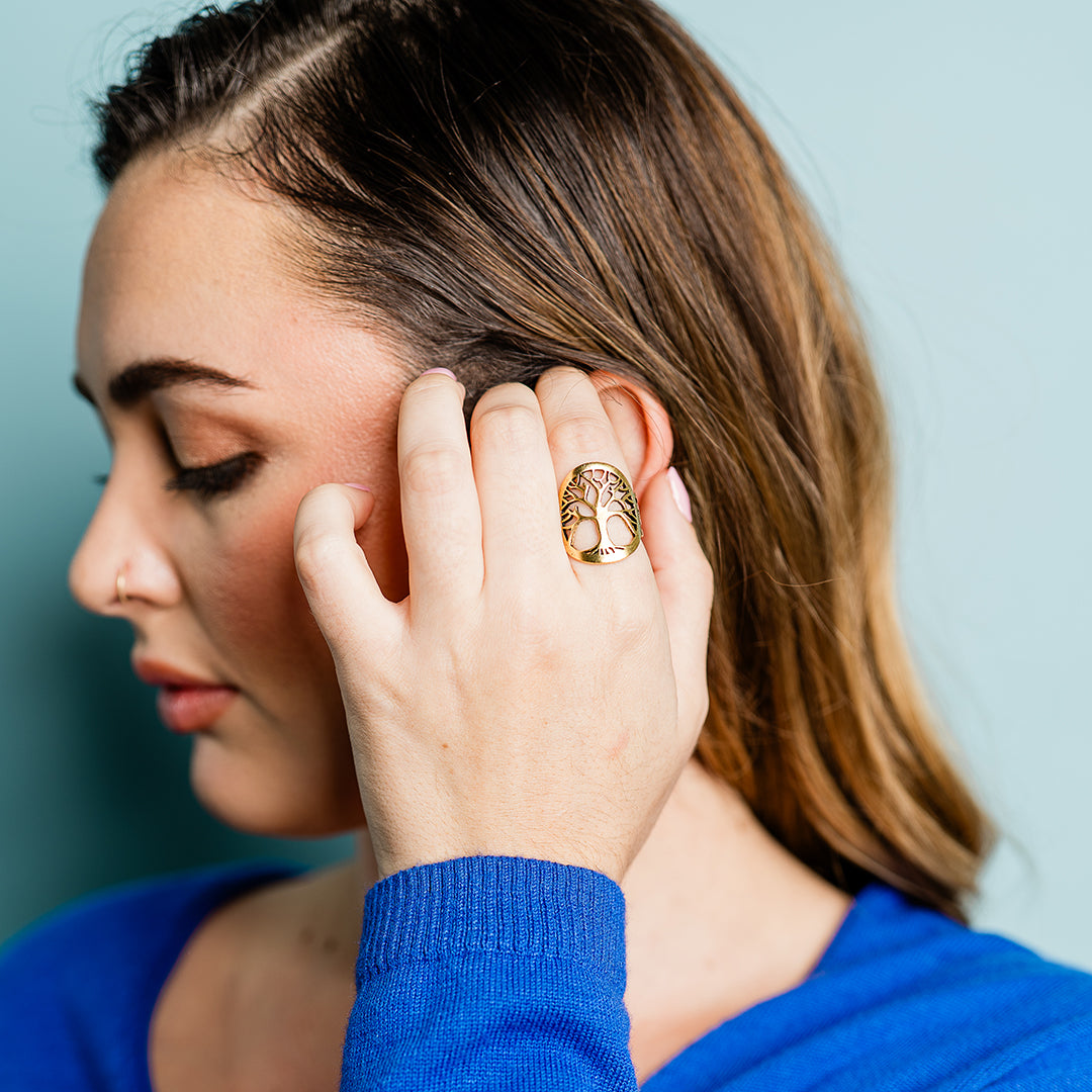 Gold Tree of Life Ring