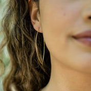 Pointed Oval Hoop Earrings