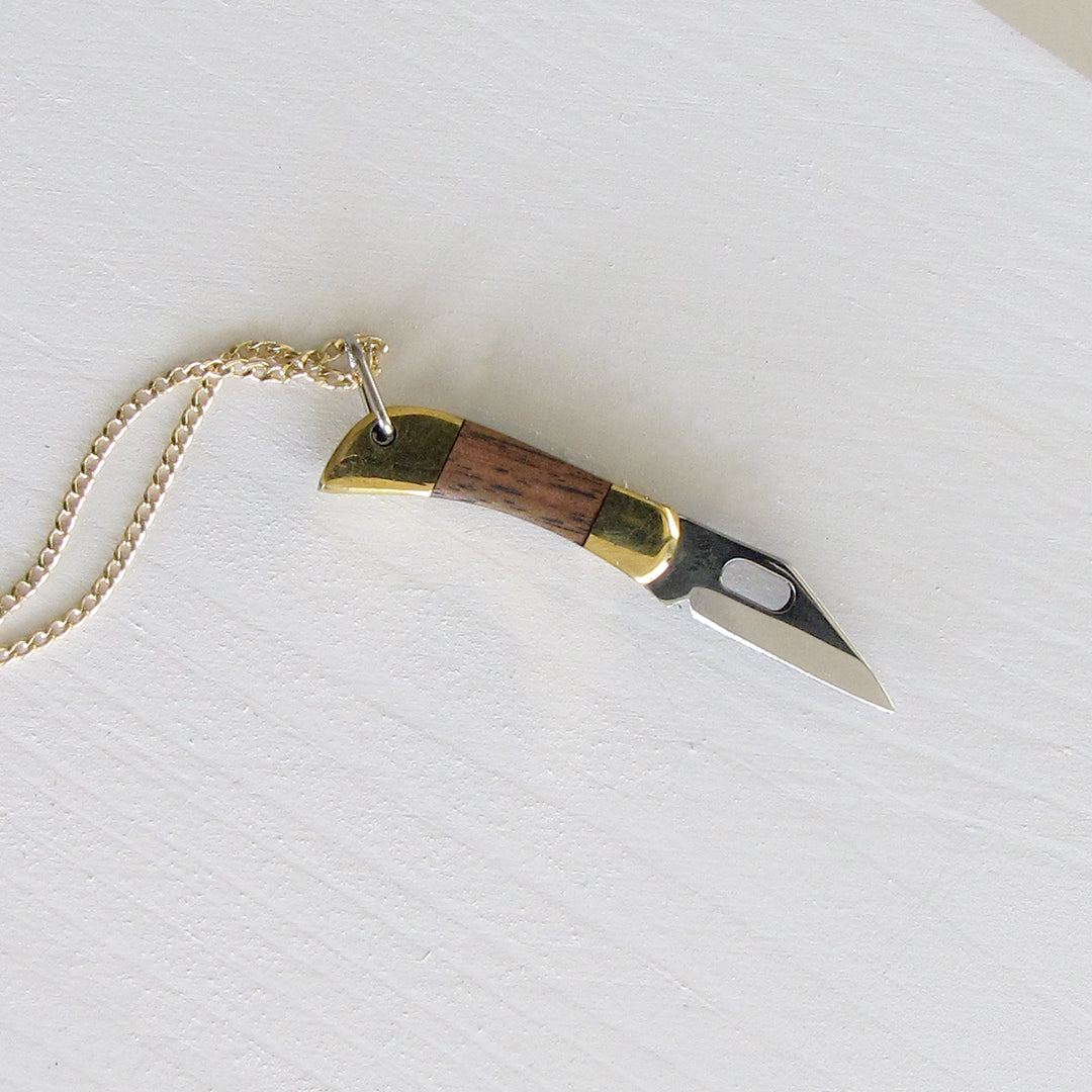 Tiny Wood Knife Necklace – Ornamental Things