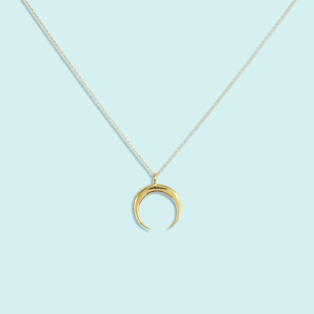 Gold Crescent Moon Necklace