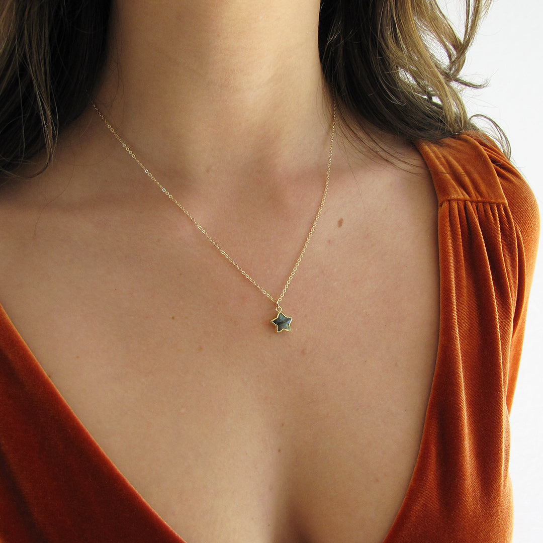 Labradorite Star Stone Necklace