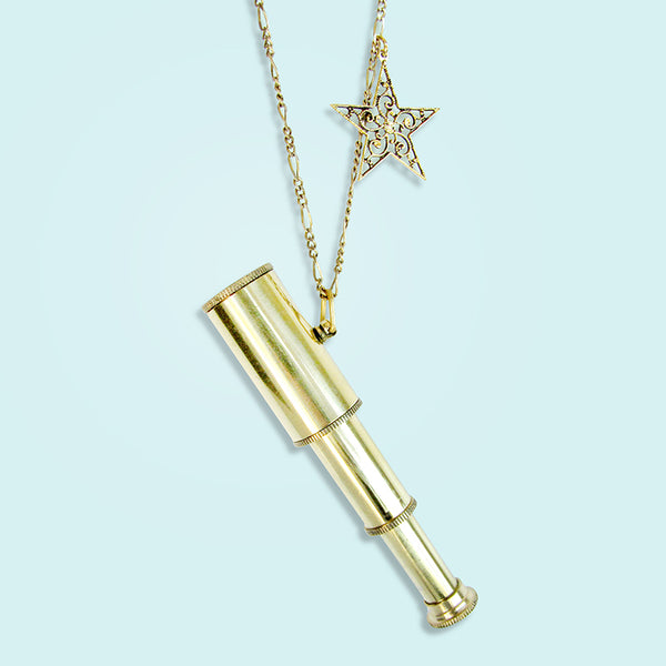 Silver Telescope Necklace – Ornamental Things