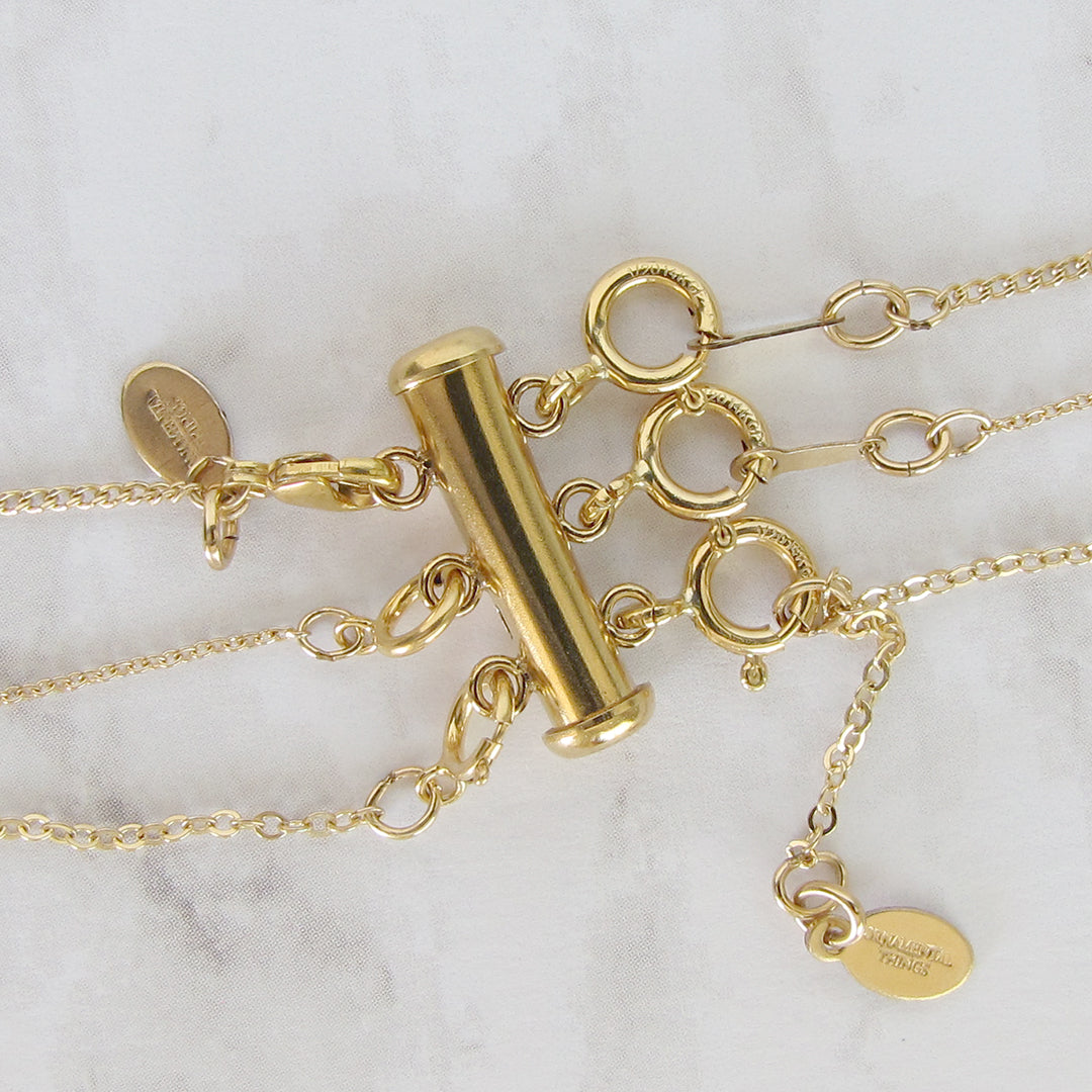 Layered Necklace Clasp •14 kt Gold Filled Layering Clasp • Detangler L –  Bead Boat